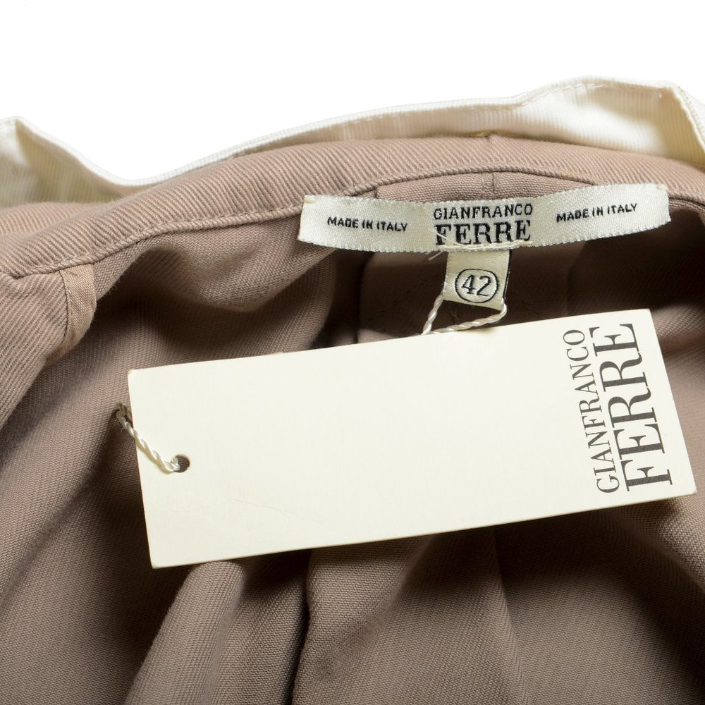 Gianfranco Ferre Beige Button Down Jacket Coat - image 7